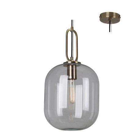Hallstat Pendant Bronze with Clear Glass 350mm