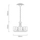 Chaplin Chandelier 5LT Metal with Glass Shades