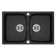 Sink Double Laveo Celia 2 Bowl Granite Sink - Black (760 x 480 x 170mm)