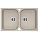 Sink Double Laveo Celia 2 Bowl Granite Sink - Beige (760 x 480 x 170mm)