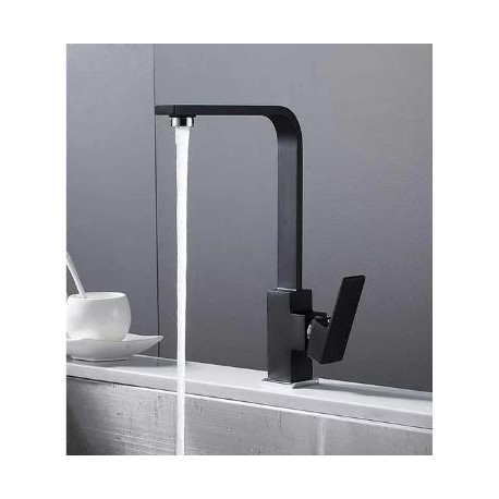Sink Mixer Exel Black L Shaped Square W:23cm  H:34cm base 5cm