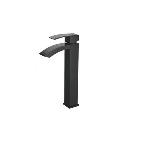 Basin Mixer High Black Square Curve H:31cm W:16cm L11 cm Base: 5cm