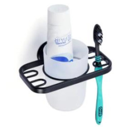 Tumbler Holder & Toothbrush Holder Black