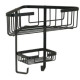 Shower Caddy Corner Shelf 2 Tier Stainless Steel Matt Black