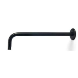 Shower Arm Round Black 350mm