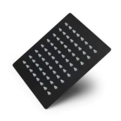 Shower Rose 150mm Square Black
