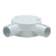 PVC Round Box 2 Way Angled 20mm