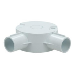 PVC Round Box 2 Way Angled 20mm