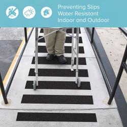 Black Safety Grit Tape for Stairs, Waterproof And Wear-Resistant for Indoor/Outdoor Use