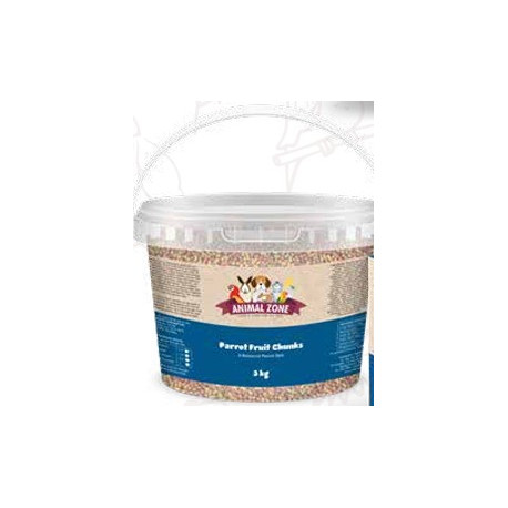 Bird Food Parrot Fruit Chunks 3Kg Tub - Animal Zone