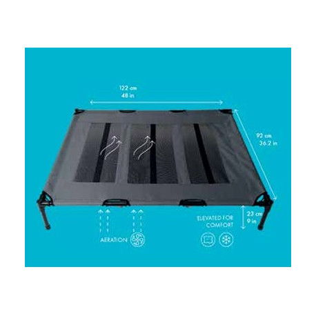 Elevated pet bed - medium 76 x 61 x 18 cm