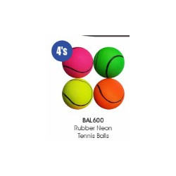 Rubber Ball Neon 4Pk