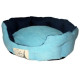 Canvas Oval Bed – Medium 24″ (Grey/Blue)