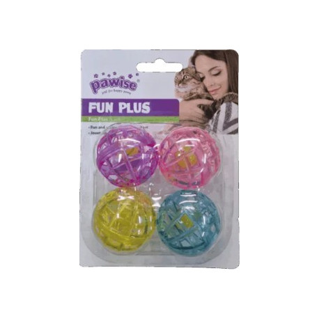 CAT PLASTIC BALLS – 4/PACK