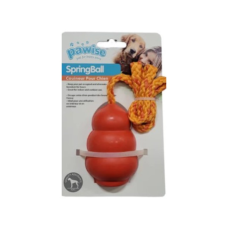 Dog Toy Pawise Spring Ball On Rope