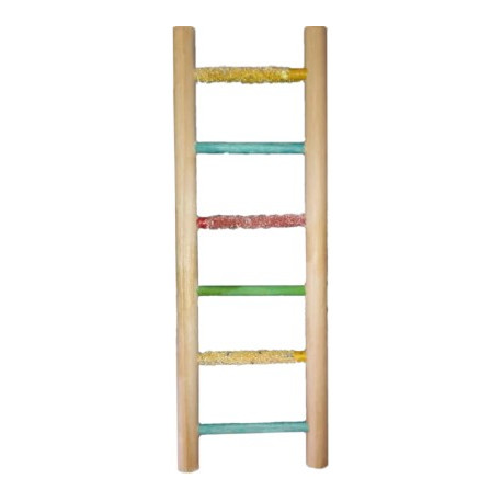 Budgie Ladder 6 Step Wood