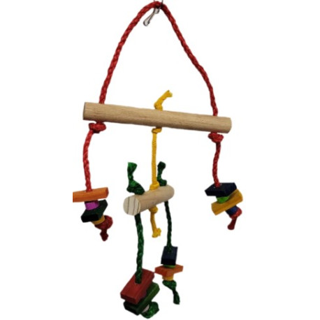 Bird Swings Natural Sekelbos & Rope Large - 42cm