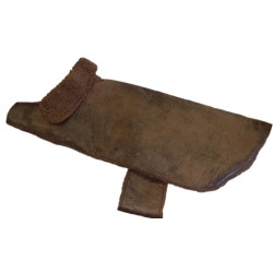 Dog Jacket 8 - Faux Leather / Sheepskin