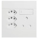Veti 2 VW225 4x4 V-Slim Socket Switch - White