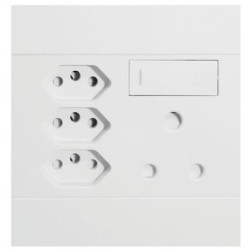 Veti 2 VW225 4x4 V-Slim Socket Switch - White