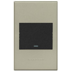 Veti 3 Series 1 Lever 1 Way Switch - Graphite/Titanium (100 x 50mm)
