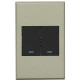 Veti 3 Series 2 Lever 1 Way Switch - Graphite/Titanium (100 x 50mm)