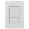 Ysalis 3-Lever 1-Way 4x2 Switches - White
