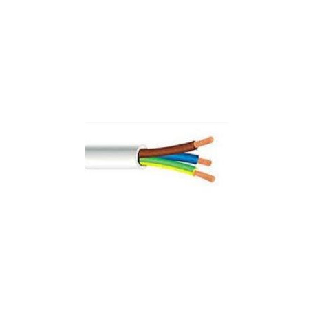 CabTyre 1.0mm x 2Core White 10m
