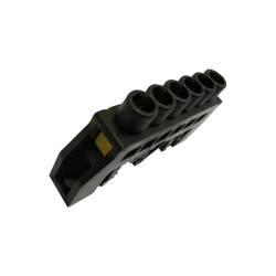 Busbar 6 Way Black Din Mount Busbar