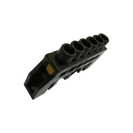 Busbar 6 Way Black Din Mount Busbar