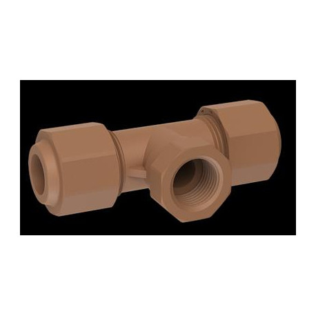 Unitwist Female Tee Cxfixc 15mm X 1/2"