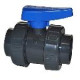 PVC Double Union Ball Valve Solvent Weld