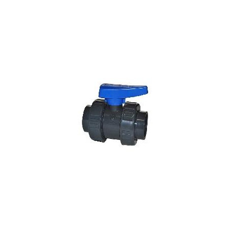 PVC Double Union Ball Valve Solvent Weld
