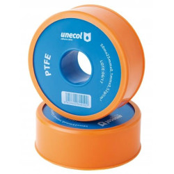 Unecol Ptfe Tape 12mm X 12M X 0.075mm Orange/Blue