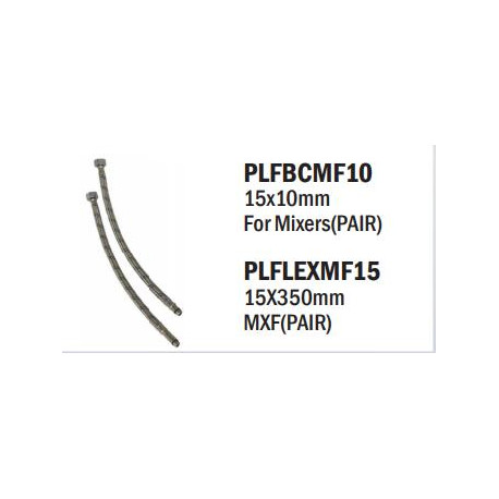 Flexible Braided Connector for Mixers 15x10mm (PAIR)